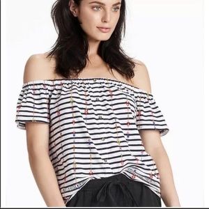 Lucky Brand Off the Shoulder Floral Top